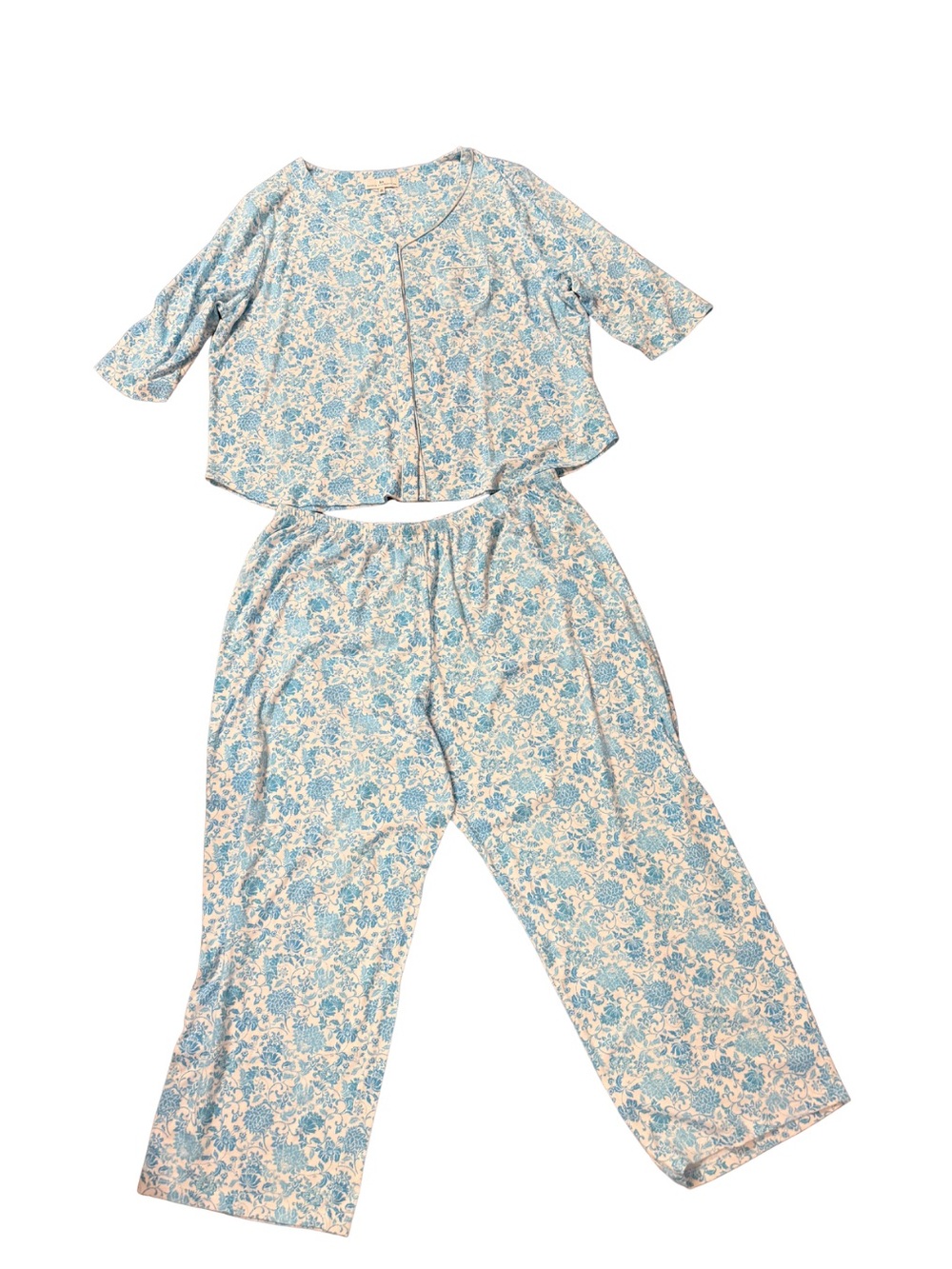 Women’s Floral Blue Pajama Set